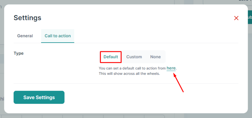 CTA default setting