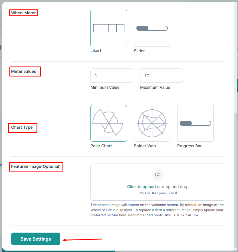 Wheel general setting