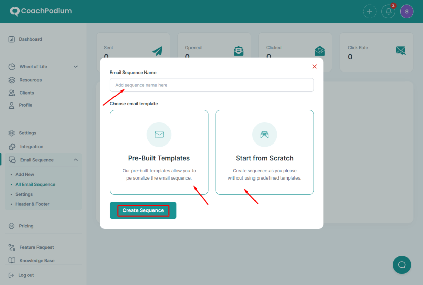 sequence name and templates